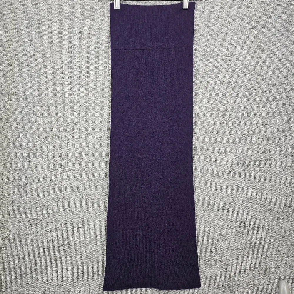 LES COPAINS VINTAGE CASHMERE PURPLE KEYHOLE SCARF – MADE IN ITALY – 36